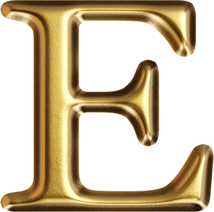 Gold Letter E