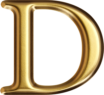 Gold Letter D